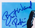 BATMAN ADAM WEST & ROBIN BURT WARD SIGNED AURORA BATMOBILE MODEL KIT PRINT.