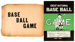 “GREAT NATIONAL BASE BALL GAME” WITH ENVELOPE.