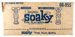 "SOAKY" SHIPPING CARTONS/BOTTLES FEATURING DISNEY CHARACTERS.