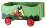 MICKEY MOUSE MINIATURE WOOD CART.