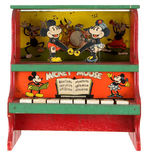 MICKEY MOUSE PIANO WITH DANCING FIGURES.
