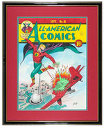 SHELLY MOLDOFF "ALL-AMERICAN COMICS NO.18" LARGE FRAMED COVER RECREATION W/THE GREEN LANTERN.