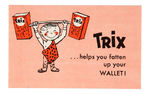 "TRIX" PROMOTIONAL WALLET WITH CARDS FOR SALESMEN.