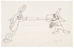 BUGS BUNNY "HILLBILLY HARE" PUBLICITY DRAWING ATTRIBUTED TO ROBERT McKIMSON.