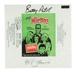 "THE MUNSTERS" CAST-SIGNED GUM WRAPPER.