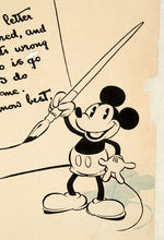 MICKEY MOUSE ORIGINAL ART ILLUSTRATED PERSONAL LETTER FROM DISNEY COMIC STRIP DEPARTMENT.