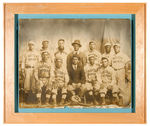 “BUXTON WONDERS” EARLY AFRICAN AMERICAN BASEBALL TEAM LARGE FRAMED PHOTOGRAPH.