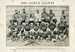 “CUBAN GIANTS” FRAMED EARLY SCORECARD AND GAME TICKET DISPLAY.