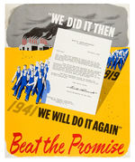 RCA “BEAT THE PROMISE” WORLD WAR II PRODUCTION POSTERS.