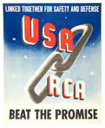 RCA “BEAT THE PROMISE” WORLD WAR II PRODUCTION POSTERS.