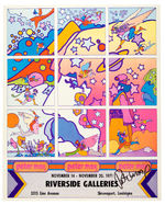 “PETER MAX RIVERSIDE GALLERIES” 1971 SIGNED POSTER.