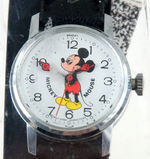 "MICKEY MOUSE BRADLEY" WATCH TRIO PLUS STORE SIGN.