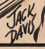 JACK DAVIS EARLY PRE-E.C. COMICS FRAMED ORIGINAL HORROR COMIC BOOK PAGE ART.