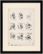 JACK DAVIS "HUMBUG" #10 COMPLETE ORIGINAL ART FOR TWO-PAGE GOLF THEME STORY.