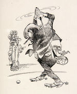JACK DAVIS "HUMBUG" #10 COMPLETE ORIGINAL ART FOR TWO-PAGE GOLF THEME STORY.