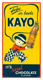 "KAYO CHOCOLATE FLAVORED DRINK" TIN SIGN.