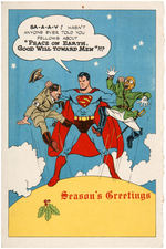 SUPERMAN WORLD WAR II ANTI-AXIS CHRISTMAS CARD.