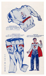 "SUPERMAN GUM INC." RARE BUBBLE GUM CLUB PRIZE FOLDER.