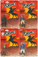 "ZORRO" CARDED ACTION FIGURE SET.