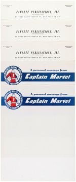 "CAPTAIN MARVEL/FAWCETT COMICS" ILLUSTRATED STATIONERY & ENVELOPES.