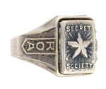 ORPHAN ANNIE SILVER STAR TRIPLE MYSTERY COMPARTMENT RING WITH LOWEST SERIAL NUMBER SEEN.