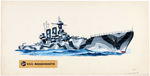 PYRO WORLD WAR II "TABLE TOP NAVY" ORIGINAL MODEL KIT BOX LID ART TRIO.