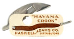 "HAVANA CROOK" CELLO CASED CIGAR CUTTER.