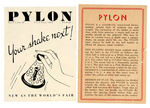 NEW YORK WORLDS FAIR 1939 "PYLON" GAME.