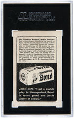 1947 BOND BREAD PREMIUM JACKIE ROBINSON PORTRAIT SGC 30 GOOD 2.