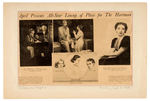“NO TIME FOR COMEDY” ORIGINAL ART SIGNED BY MARGALO GILLMORE, KATHARINE CORNELL, LAURENCE OLIVIER.
