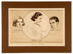 “NO TIME FOR COMEDY” ORIGINAL ART SIGNED BY MARGALO GILLMORE, KATHARINE CORNELL, LAURENCE OLIVIER.