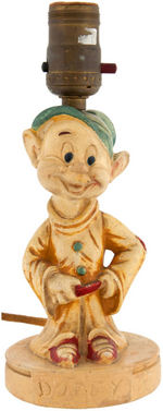 "DOPEY" FIGURAL LAMP.