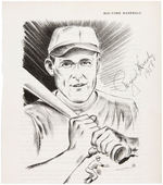 BASEBALL LEGEND ROGERS HORNSBY SIGNED BOOK PAGE.
