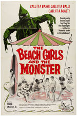 "THE BEACH GIRLS AND THE MONSTER" MOVIE POSTER.
