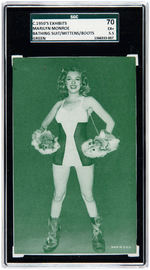 HOLLYWOOD LOVELIES EXHIBIT CARD SET WITH SGC-GRADED MARILYN MONROE CARD.