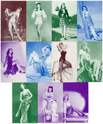 HOLLYWOOD LOVELIES EXHIBIT CARD SET WITH SGC-GRADED MARILYN MONROE CARD.