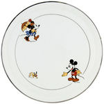 MICKEY & MINNIE MOUSE FRENCH CHINA CAKE SERVING SET.