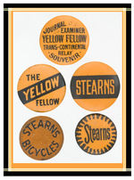 STEARNS/YELLOW FELLOW BIKE COLLECTION INCLUDING TRANS-CONTINENTAL RELAY SOUVENIR.