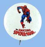 "THE AMAZING SPIDER-MAN" 1975 MARVEL COMICS GIVE-AWAY BUTTON FROM THE HAKE COLLECTION & CPB.