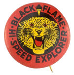 EARLY 1930s RADIO ADVENTURE BLACK FLAME OF THE AMAZON CLUB BUTTON FROM HAKE COLLECTION & CPB.