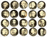 "OUR PRESIDENTS" CIRCA 1916 ADVERTISING BUTTONS : 20 OF 27.
