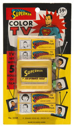 "SUPERMAN COLOR TV" CARDED FILM VIEWER SET.