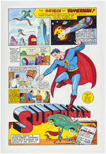 "THE ORIGIN OF SUPERMAN!" SHELDON MOLDOFF ORIGINAL SPECIALTY ART.