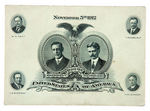 THREE SETS OF WINNER AND LOSERS 1912 JUGATES ON CARD BY WESTERN BANK NOTE.