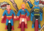 "SUPER HERO PENS" DISPLAY WITH DC COMICS CHARACTERS.
