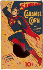 "SUPERMAN CARAMEL CORN AND ROASTED NUTS" CANADIAN POPCORN TREAT BOX.