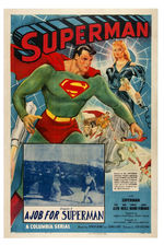 "SUPERMAN" LINEN-MOUNTED MOVIE SERIAL POSTER.