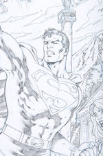 SUPERMAN & SUPERGIRL AL RIO ORIGINAL SPECIALTY ART.