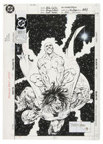 "ADVENTURES OF SUPERMAN" #512 ORIGINAL COVER ART.
