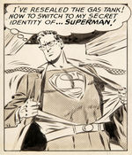 "SUPERMAN" DAILY STRIP ORIGINAL ART BY WAYNE BORING.